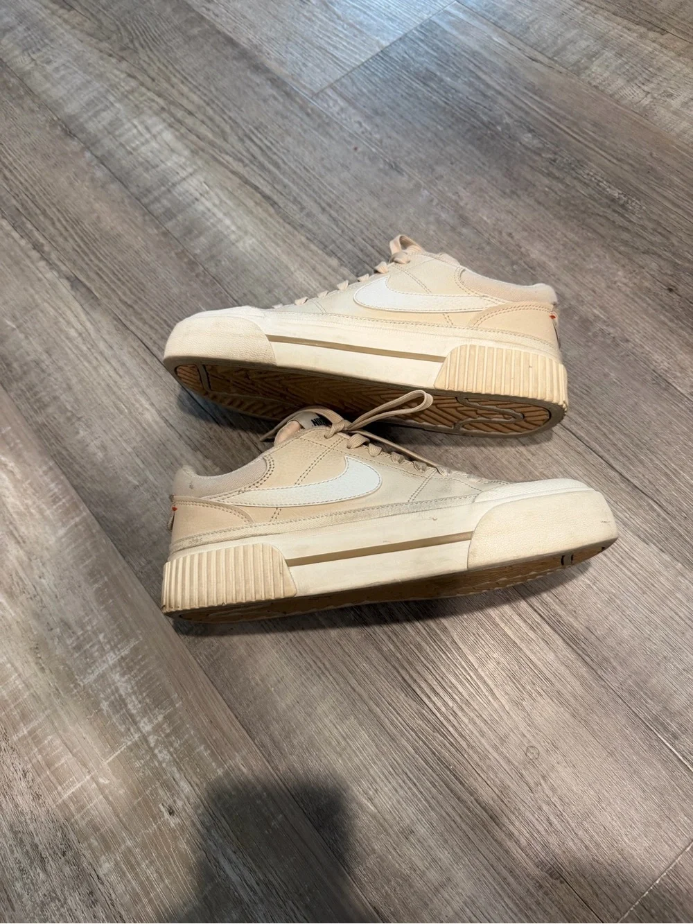 Nike Women’s Court Legacy Lift Beige Platform Sneaker